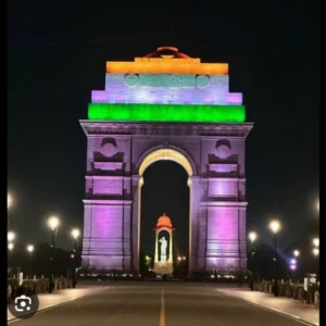 The India Gate war memorial in New Delhi