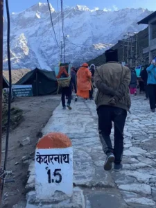 Pilgrims trekking during Kedarnath Yatra