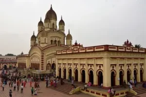 Dakshineswar Kali Temple aerial view kolkata tourist places Hooghly River bank